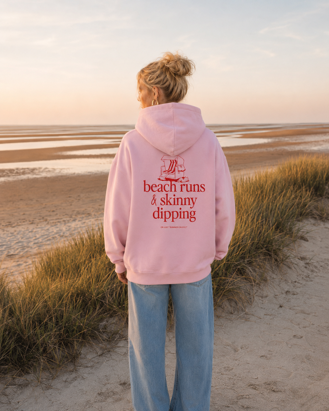 Running Club Sylt Ladies Hoodie – Soft Pink