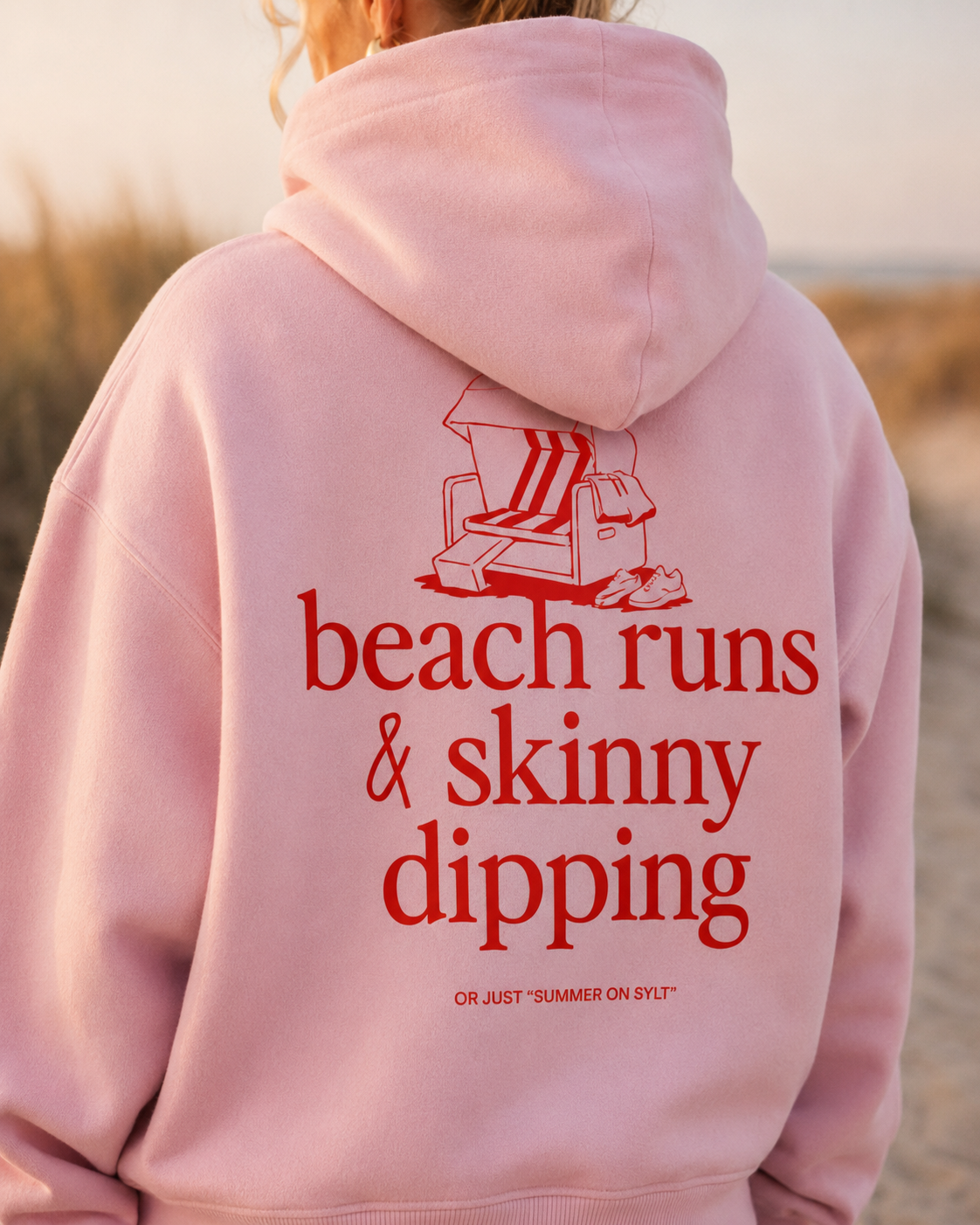 Running Club Sylt Ladies Hoodie – Soft Pink