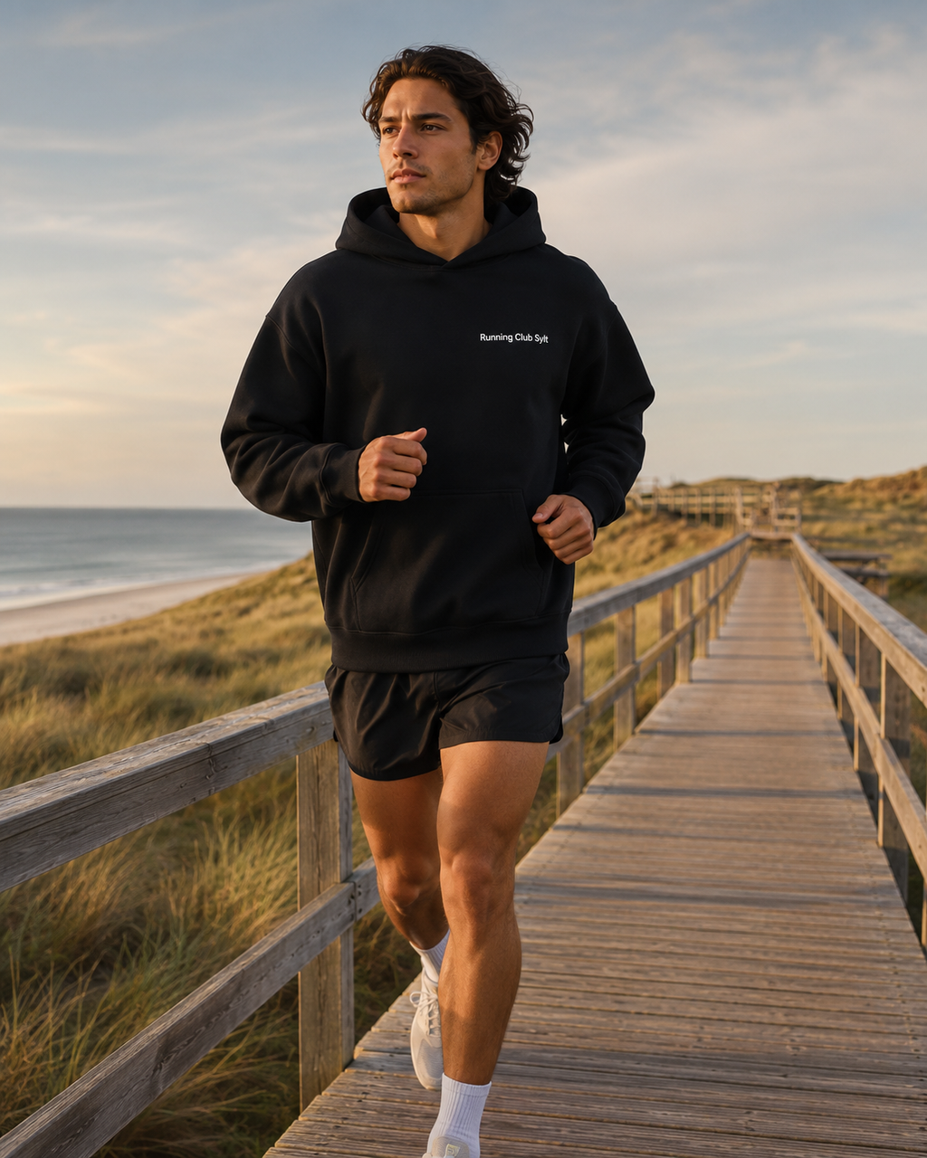 Running Club Sylt - Premium Hoodie Schwarz