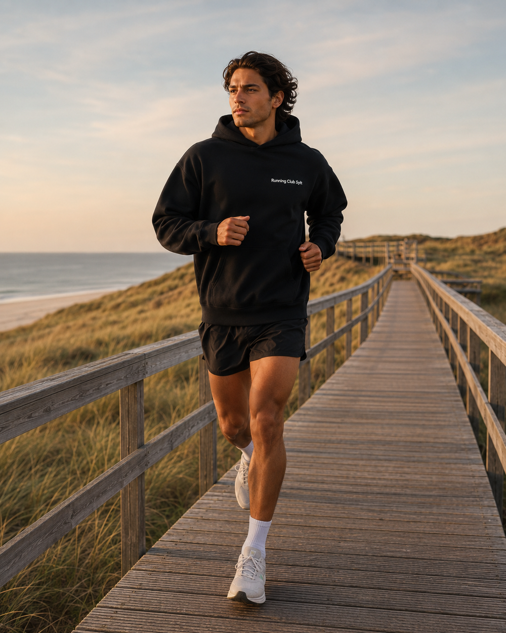 Running Club Sylt - Premium Hoodie Schwarz
