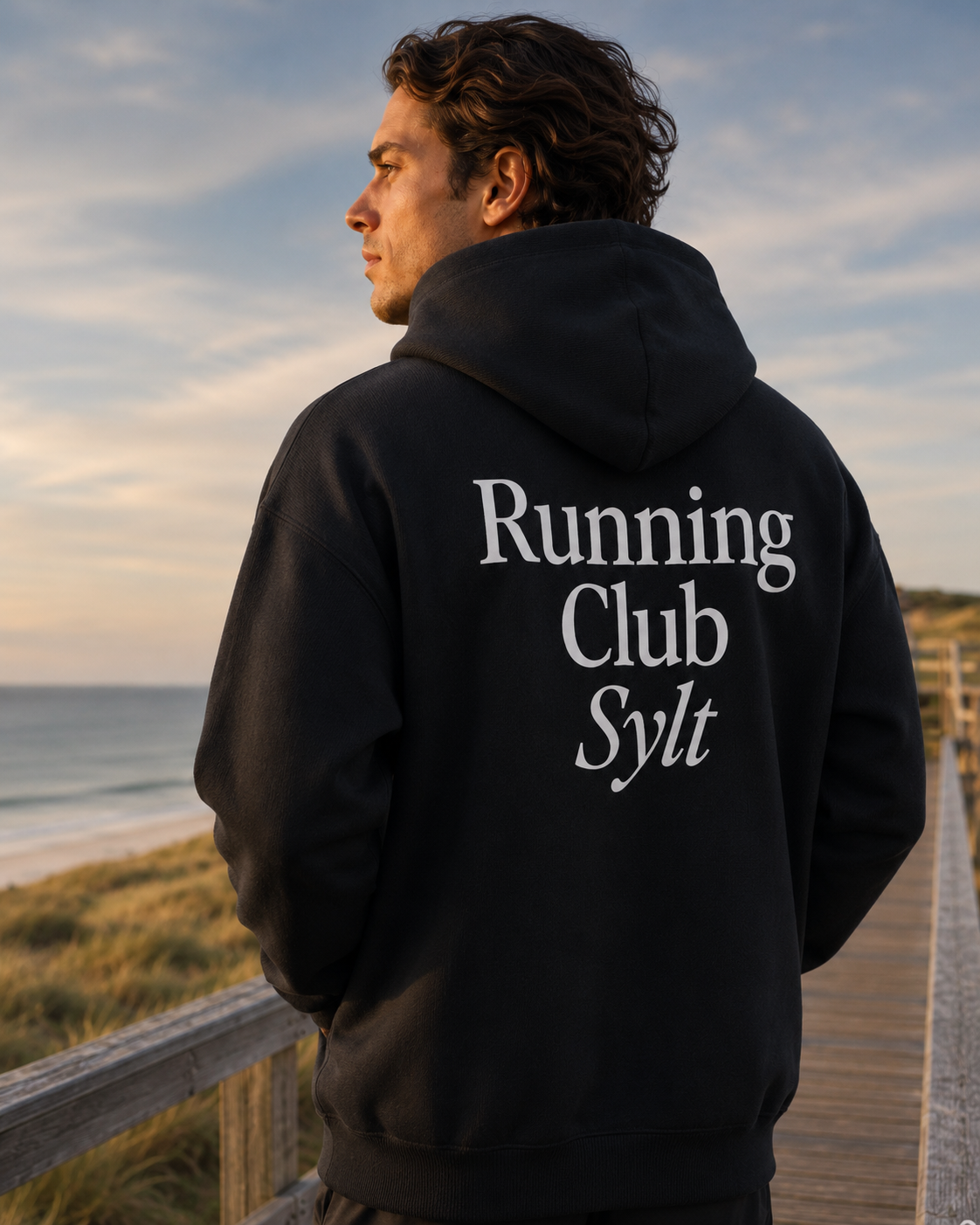 Running Club Sylt - Premium Hoodie Schwarz